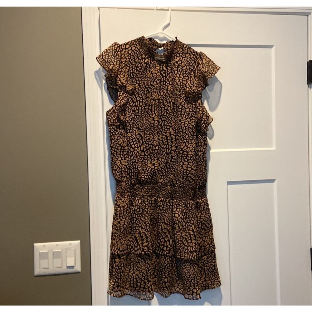 Large 1.State cheetah print dress elastic waist